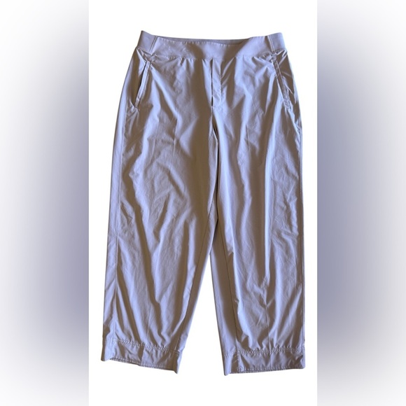 Athleta straight-leg joggers in size 18. These pants have a relaxed fit, a wide - Picture 6 of 16